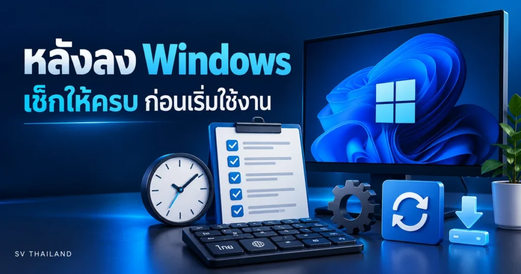 ภาพประกอบ หลังลง Windows 11 และ 10 ควรตั้งค่าอะไรบ้าง: เวลา ภาษา และ This PC