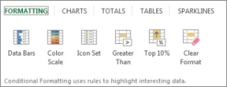 ตัวอย่างเครื่องมือตารางคำนวณ Excel