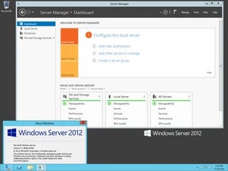 ตัวอย่างหน้าจอ Windows Server 2012