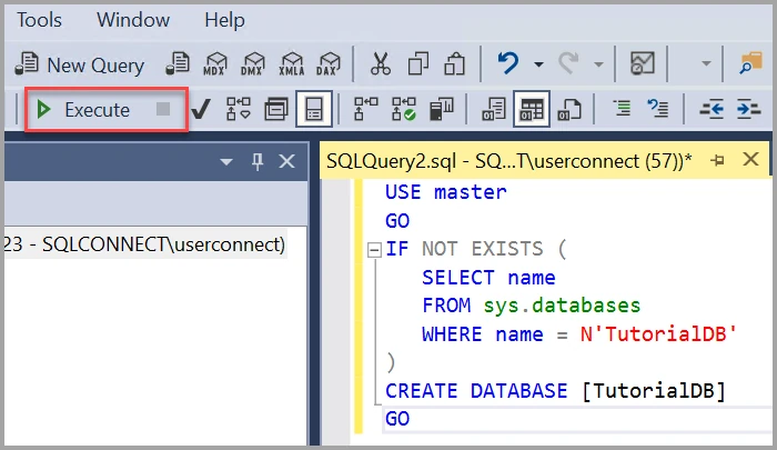 ตัวอย่างเรียกคำสั่ง SQL ใน SSMS