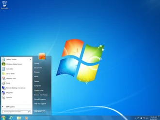 ตัวอย่างหน้าจอ Windows 7