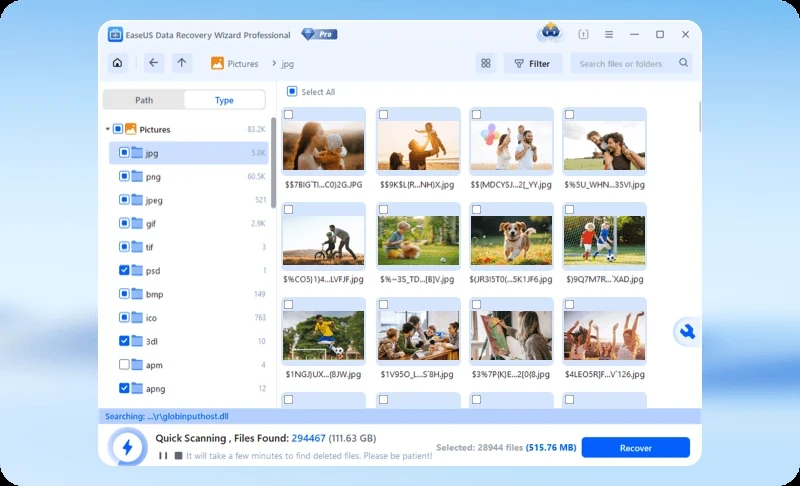 ตัวอย่างเลือกไดรฟ์ สแกน และกู้ข้อมูลใน โปรแกรมรุ่นนี้ Wizard