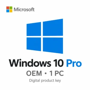 Windows 10 Pro OEM คีย์ดิจิทัล สำหรับ 1 เครื่อง
